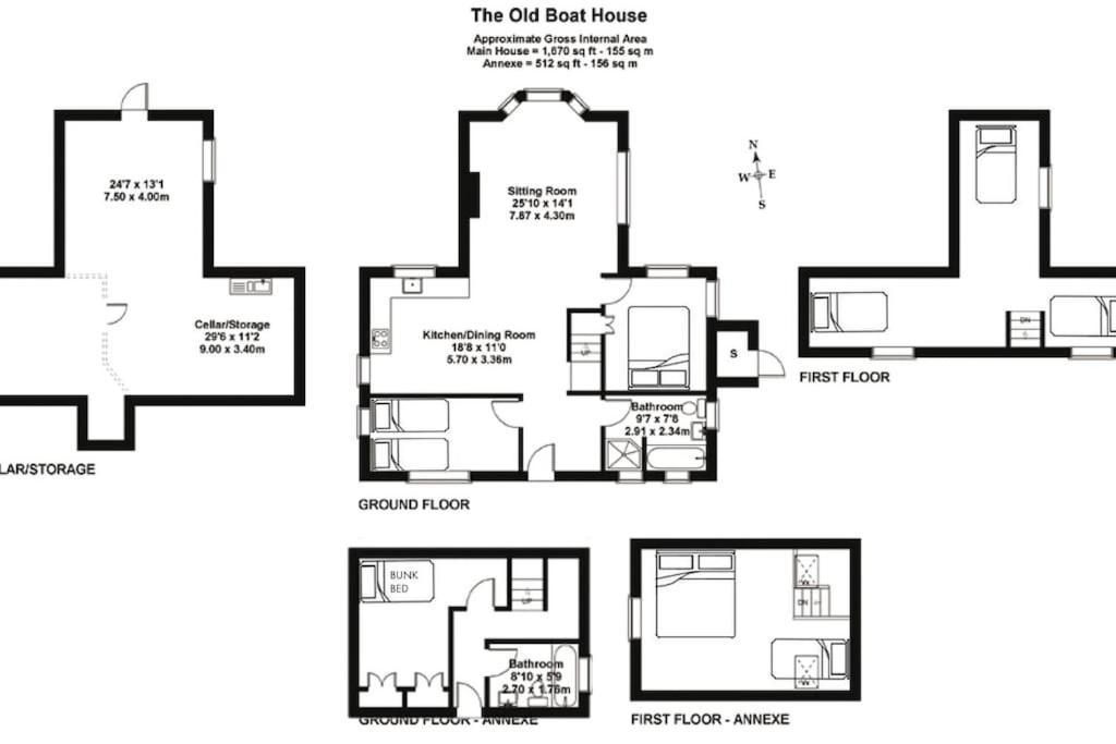 The Old Boat House, Seaview - Seafront Three Bedroom Cottage With Separate Two Bedroom Annexe Esterno foto